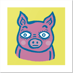 Laugh Out Loud with This Funny Pig Design! Posters and Art